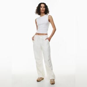 Aritzia TNA Cache Cargo Pant In Light Burch Size Medium Relaxed Parachute